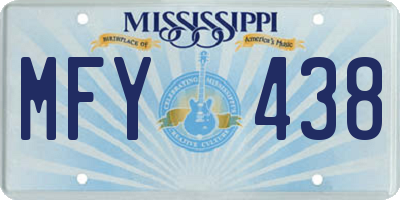 MS license plate MFY438