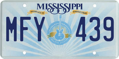 MS license plate MFY439