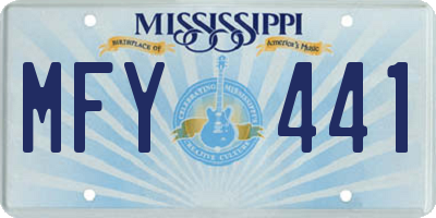 MS license plate MFY441