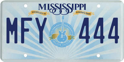 MS license plate MFY444