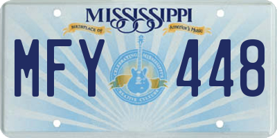 MS license plate MFY448