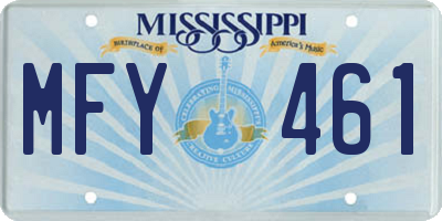 MS license plate MFY461