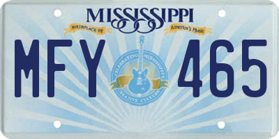 MS license plate MFY465