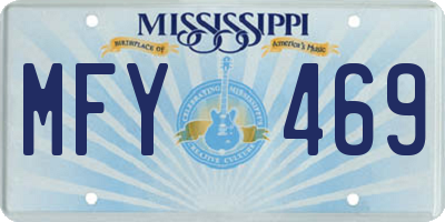 MS license plate MFY469