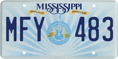 MS license plate MFY483