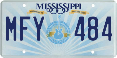 MS license plate MFY484