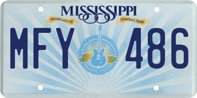 MS license plate MFY486