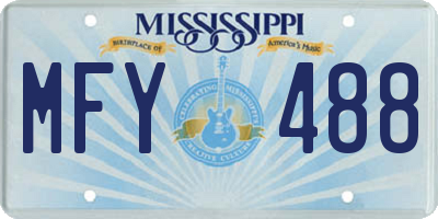 MS license plate MFY488