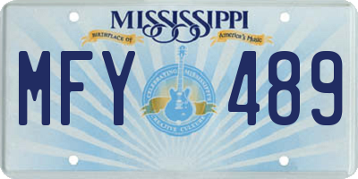 MS license plate MFY489
