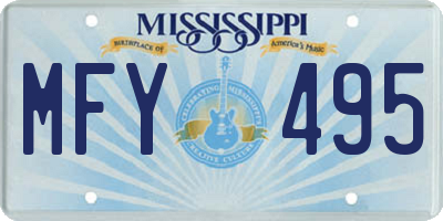 MS license plate MFY495
