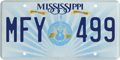 MS license plate MFY499