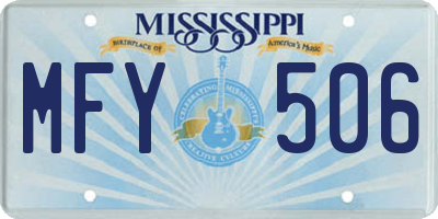 MS license plate MFY506