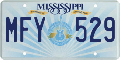 MS license plate MFY529