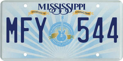 MS license plate MFY544