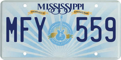 MS license plate MFY559