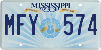 MS license plate MFY574