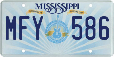 MS license plate MFY586
