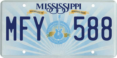 MS license plate MFY588