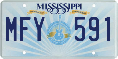 MS license plate MFY591
