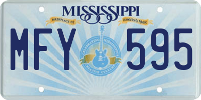 MS license plate MFY595