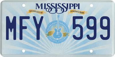 MS license plate MFY599