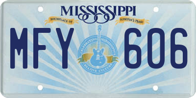 MS license plate MFY606