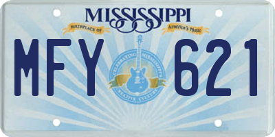 MS license plate MFY621