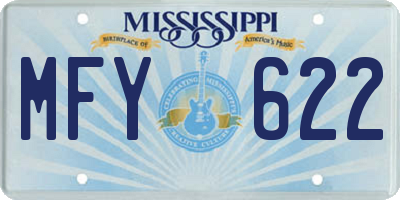MS license plate MFY622
