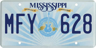 MS license plate MFY628