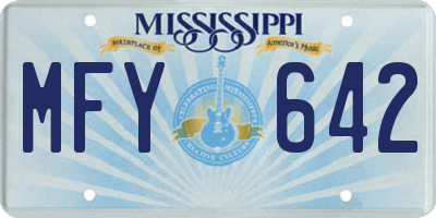 MS license plate MFY642
