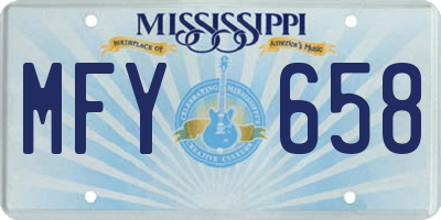 MS license plate MFY658