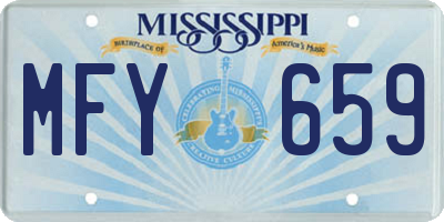MS license plate MFY659