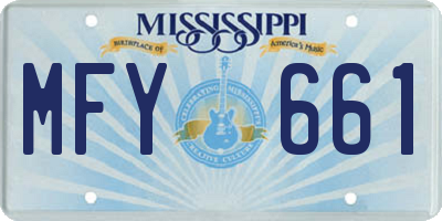 MS license plate MFY661