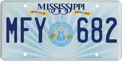 MS license plate MFY682