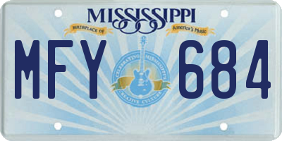 MS license plate MFY684