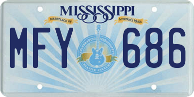 MS license plate MFY686