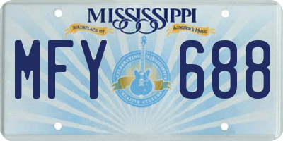 MS license plate MFY688