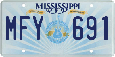 MS license plate MFY691