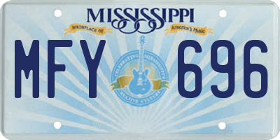 MS license plate MFY696