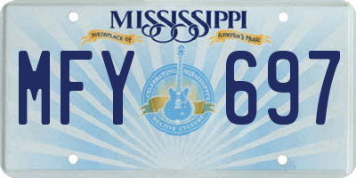 MS license plate MFY697