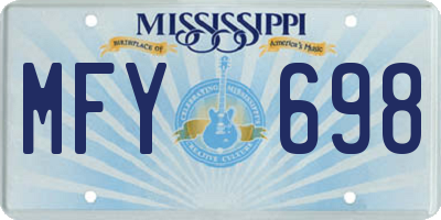 MS license plate MFY698