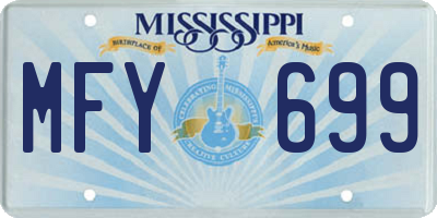 MS license plate MFY699