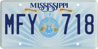 MS license plate MFY718