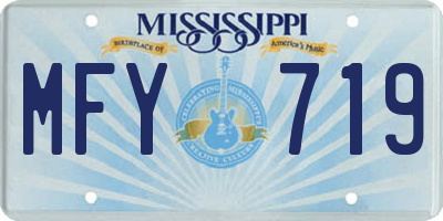 MS license plate MFY719