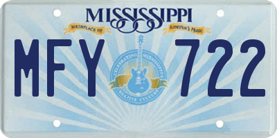 MS license plate MFY722