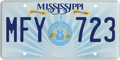 MS license plate MFY723