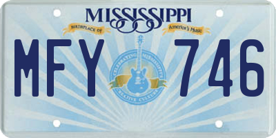 MS license plate MFY746