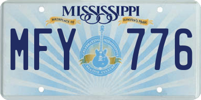 MS license plate MFY776