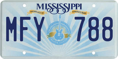 MS license plate MFY788