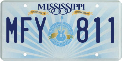 MS license plate MFY811